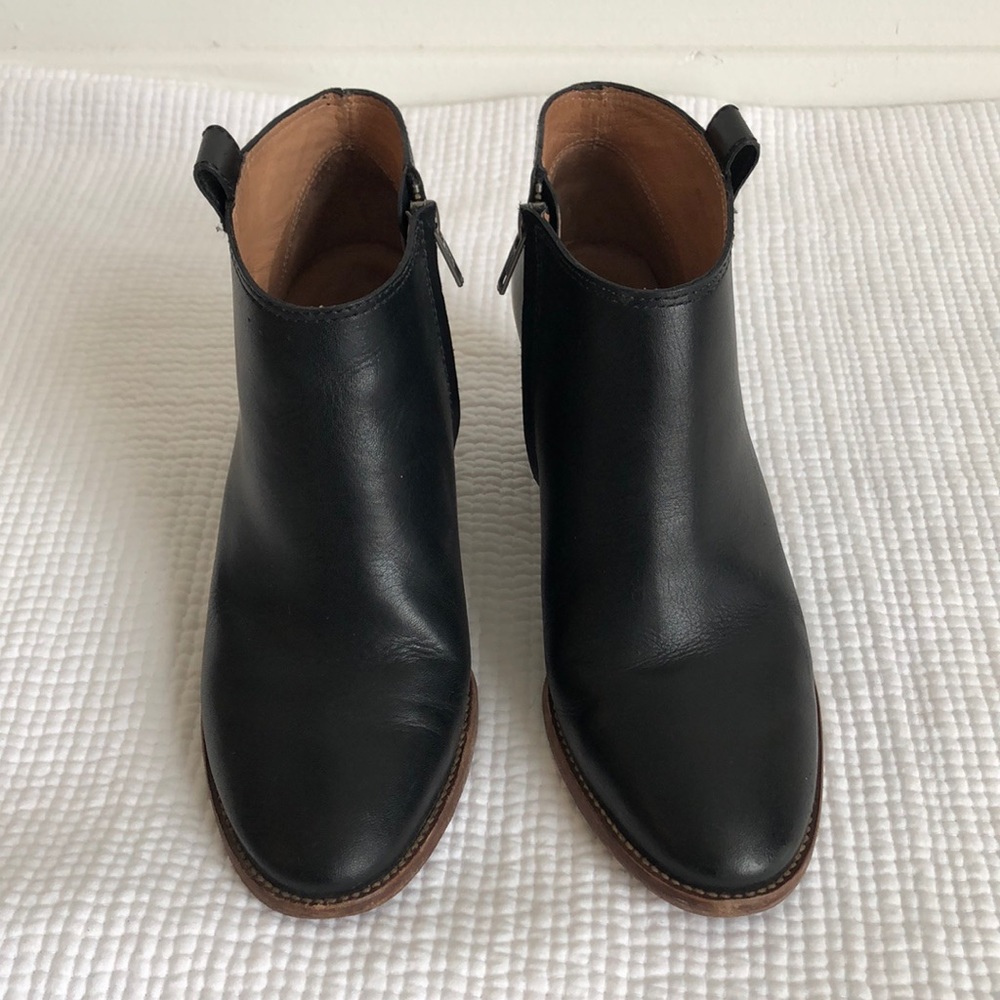 Black Leather Madewell Booties